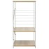 Armario para microondas blanco y roble 60x39,6x79,5
