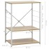 Armario para microondas blanco y roble 60x39,6x79,5