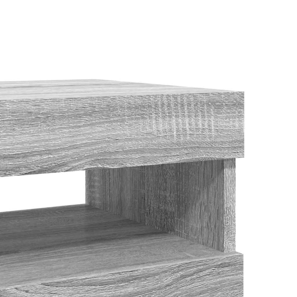 Muebles de TV 2 uds con luces LED gris Sonoma 60x35x40