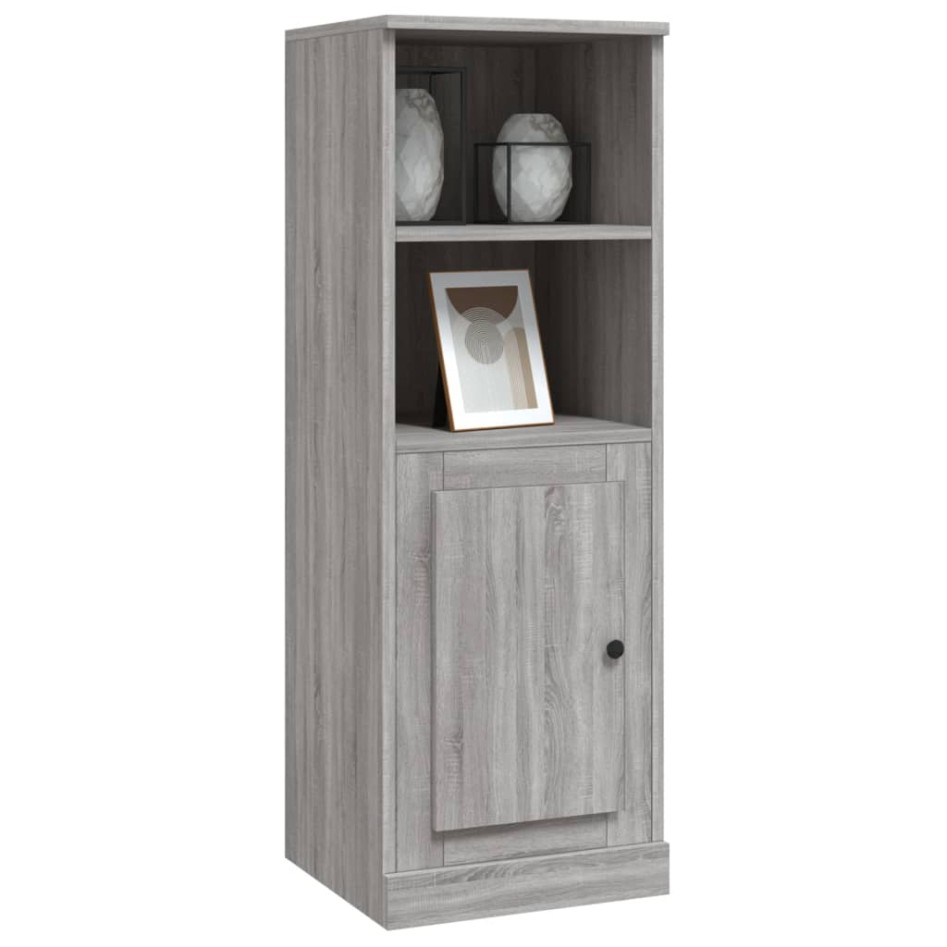 Aparador alto madera contrachapada gris Sonoma 36x35,5x103,5
