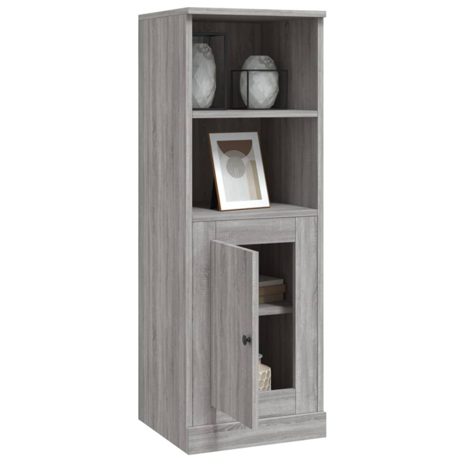 Aparador alto madera contrachapada gris Sonoma 36x35,5x103,5