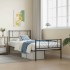 Estructura cama sin colchón con estribo metal negro 100x200