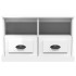 Mueble de TV madera contrachapada blanco brillo 80x35x50