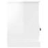 Mueble de TV madera contrachapada blanco brillo 80x35x50
