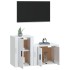 Set de muebles de TV 2 pzas madera contrachapada blanco