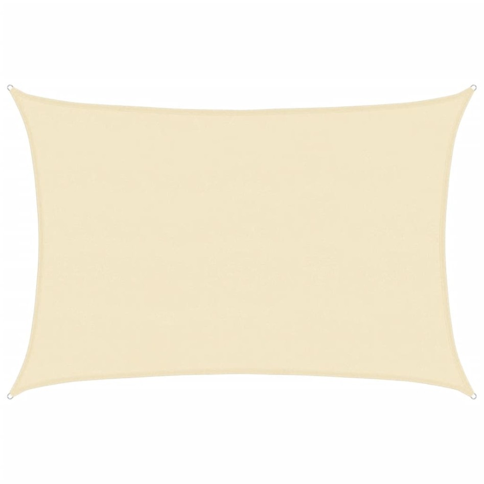 Toldo de vela HDPE color crema 160 g/m² 5x6