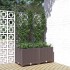 Jardinera con enrejado PP marrón 80x40x136