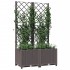 Jardinera con enrejado PP marrón 80x40x136
