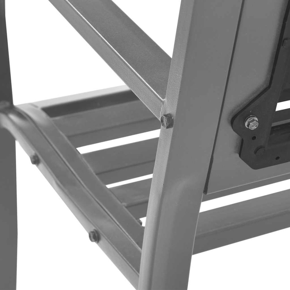 Banco de jardín acero negro 120