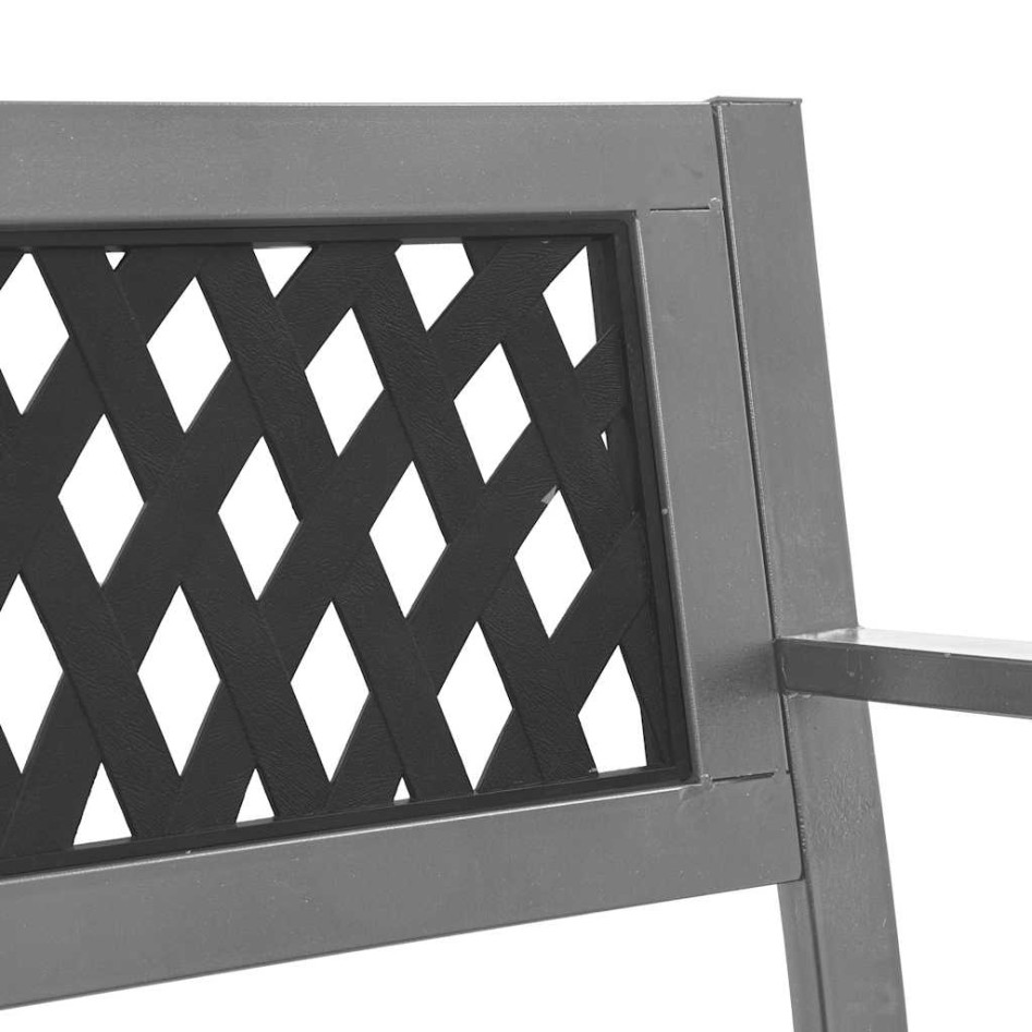 Banco de jardín acero negro 120