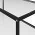 Mesa de centro transparente vidrio templado 100x50x35