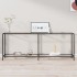 Mesa consola transparente vidrio templado 200x35x75,5