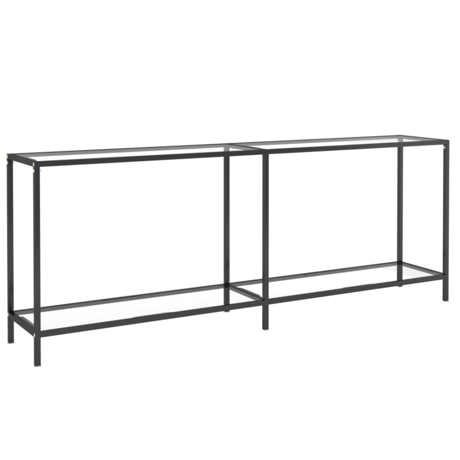 Mesa consola transparente vidrio templado 200x35x75,5