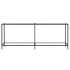 Mesa consola transparente vidrio templado 200x35x75,5