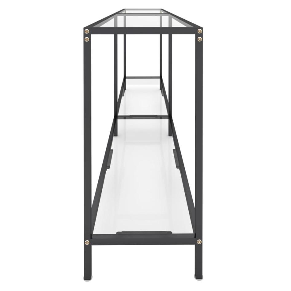 Mesa consola transparente vidrio templado 200x35x75,5