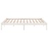 Estructura de cama sin colchón madera maciza blanco 140x190