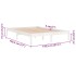 Estructura de cama sin colchón madera maciza blanco 140x190