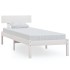 Estructura de cama sin colchón madera maciza blanco 100x200