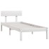 Estructura de cama sin colchón madera maciza blanco 100x200