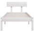 Estructura de cama sin colchón madera maciza blanco 100x200