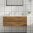 Mueble lavabo madera contrachapada roble ahumado 100x38,5x45