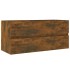 Mueble lavabo madera contrachapada roble ahumado 100x38,5x45