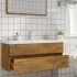 Mueble lavabo madera contrachapada roble ahumado 100x38,5x45