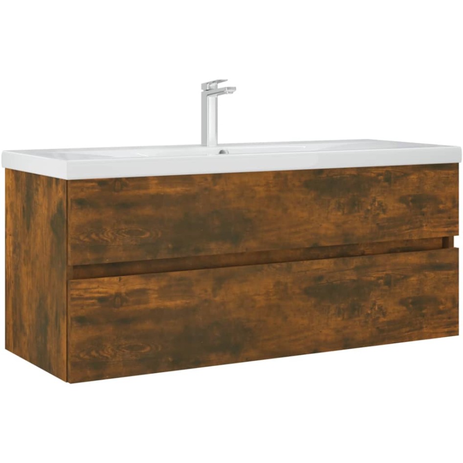 Mueble lavabo madera contrachapada roble ahumado 100x38,5x45