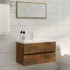 Set de muebles baño 2 pzas madera contrachapada roble