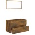 Set de muebles baño 2 pzas madera contrachapada roble