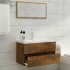 Set de muebles baño 2 pzas madera contrachapada roble