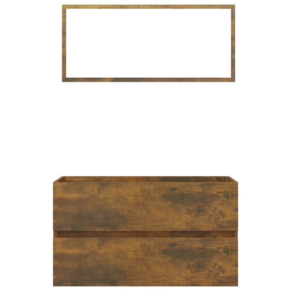 Set de muebles baño 2 pzas madera contrachapada roble