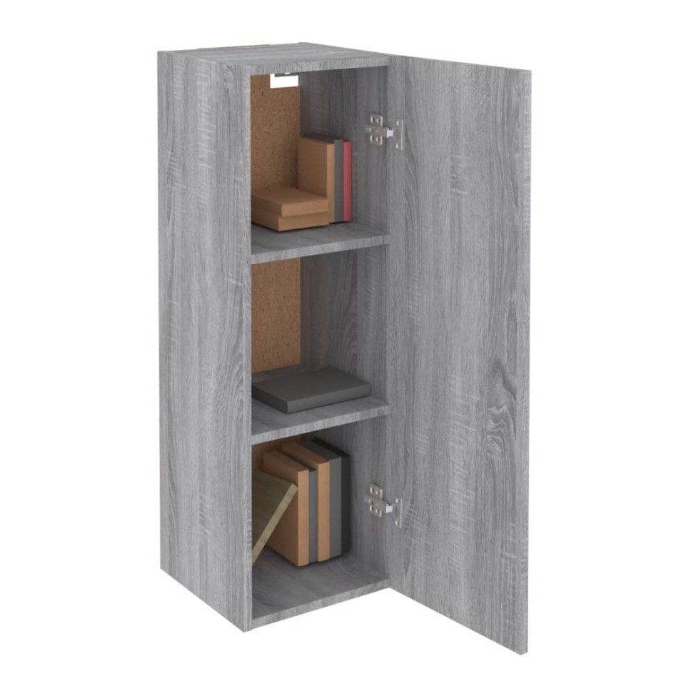 Mueble de TV 2 uds madera ingeniería gris Sonoma 30,5x30x90