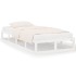 Estructura de cama individual madera maciza blanco 75x190
