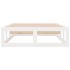 Estructura de cama individual madera maciza blanco 75x190