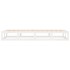 Estructura de cama individual madera maciza blanco 75x190