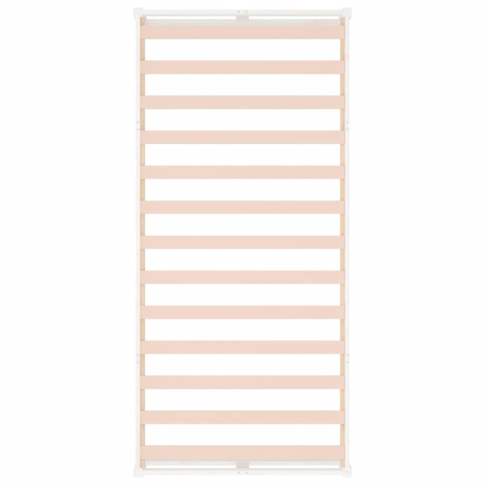 Estructura de cama individual madera maciza blanco 75x190