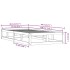 Estructura de cama individual madera maciza blanco 75x190