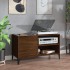 Mueble discos madera contrachapada roble marrón 84,5x38x48