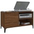 Mueble discos madera contrachapada roble marrón 84,5x38x48