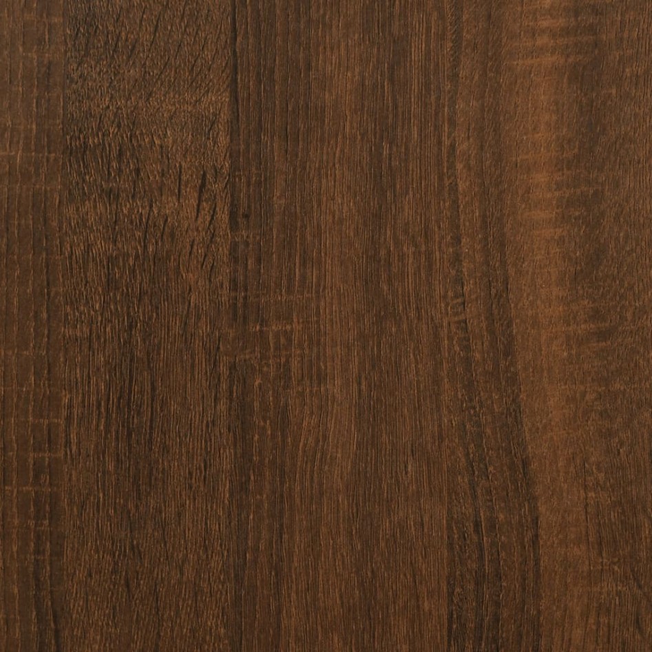 Mueble discos madera contrachapada roble marrón 84,5x38x48