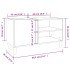 Mueble discos madera contrachapada roble marrón 84,5x38x48