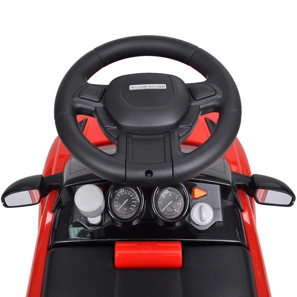 Coche de juguete rojo con música, modelo Land Rover