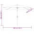 Sombrilla rectangular verde 200x300