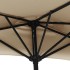 Sombrilla de balcón semicircular palo aluminio taupe