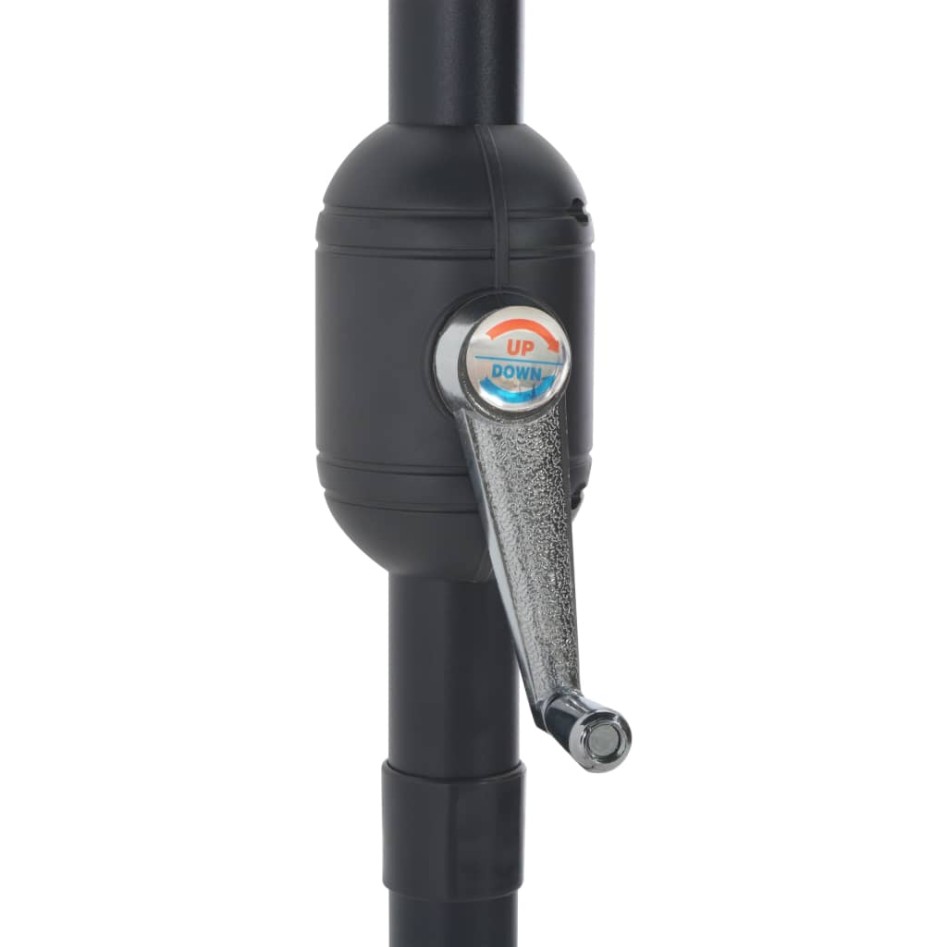 Sombrilla de balcón semicircular palo aluminio taupe