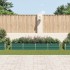 Arriate de jardín de acero galvanizado verde 320x80x45