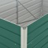 Jardinera elevada de acero galvanizado verde