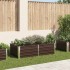 Jardinera elevada de acero galvanizado marrón 160x80x45