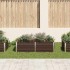 Jardinera elevada de acero galvanizado marrón 160x80x45